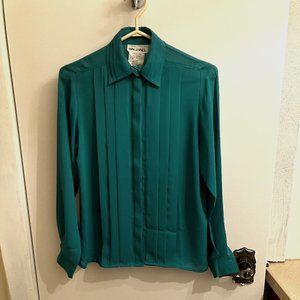 RACHAEL size 6 emerald green blouse